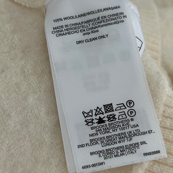 Brooks Brothers 100% Wool Open Front Preppy Cardigan Sweater Size Large - Picture 7 of 10